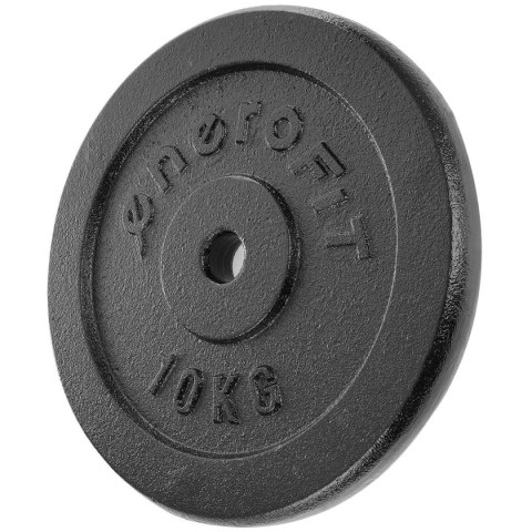 OBCIĄŻENIE ŻELIWNE CZARNE 10 KG ENERO FIT fi26,5 OBCIĄŻENIE ŻELIWNE CZARNE 10 KG ENERO FIT fi26,5