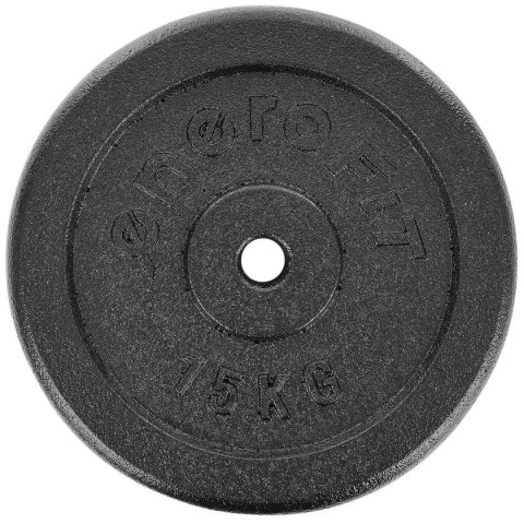 OBCIĄŻENIE ŻELIWNE CZARNE 15 KG ENERO FIT fi26,5 OBCIĄŻENIE ŻELIWNE CZARNE 15 KG ENERO FIT fi26,5
