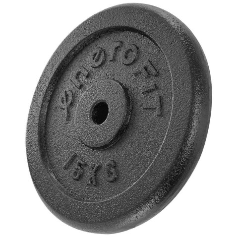 OBCIĄŻENIE ŻELIWNE CZARNE 15 KG ENERO FIT fi26,5 OBCIĄŻENIE ŻELIWNE CZARNE 15 KG ENERO FIT fi26,5