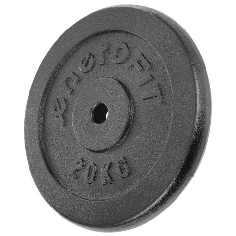 OBCIĄŻENIE ŻELIWNE CZARNE 20 KG ENERO FIT fi26,5 OBCIĄŻENIE ŻELIWNE CZARNE 20 KG ENERO FIT fi26,5
