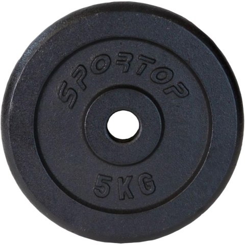 OBCIĄŻENIE ŻELIWNE CZARNE 5 KG ENERO FIT fi26,5 OBCIĄŻENIE ŻELIWNE CZARNE 5 KG ENERO FIT fi26,5