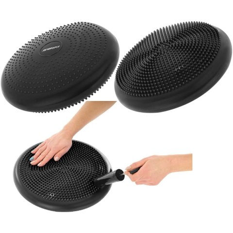 DYSK PODUSZKA SENSOMOTORYCZNA Z POMPKĄ 33CM CZARNY ENERO FIT DYSK PODUSZKA SENSOMOTORYCZNA Z POMPKĄ 33CM CZARNY ENERO FIT