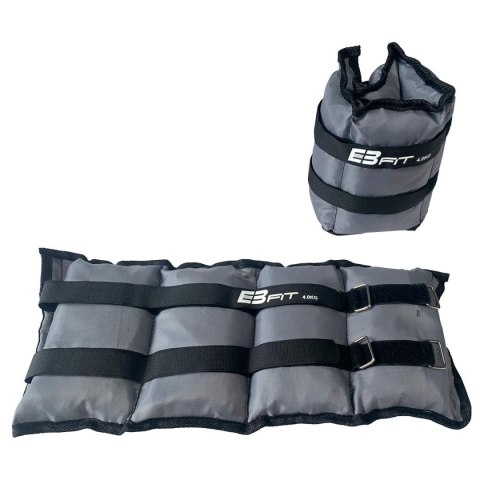 OBCIĄŻENIE NA PRZEGUBY SZARE 8KG (2x4KG) ENERO FIT OBCIĄŻENIE NA PRZEGUBY SZARE 8KG (2x4KG) ENERO FIT