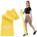 TAŚMA TRENINGOWA DO ĆWICZEŃ PILATES 2000x150x0,25MM 5-8KG ŻÓŁTA