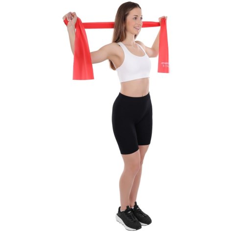 TAŚMA TRENINGOWA DO ĆWICZEŃ PILATES 2000x150x0,30MM 9-11KG CZERWONA TAŚMA TRENINGOWA DO ĆWICZEŃ PILATES 2000x150x0,30MM 9-11KG CZERWONA