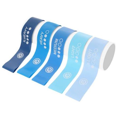 ZESTAW GUM DO ĆWICZEŃ FITNESS CROSSFIT MINI BLUE BAND 5W1 ENERO FIT ZESTAW GUM DO ĆWICZEŃ FITNESS CROSSFIT MINI BLUE BAND 5W1 ENERO FIT