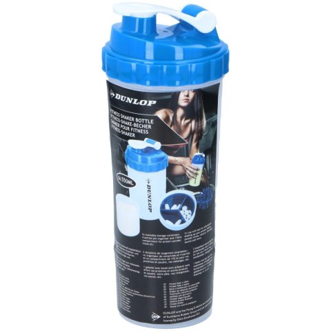 SHAKER KOKTAJLI DO ODŻYWEK BIDON 550ML DUNLOP NIEBIESKI SHAKER KOKTAJLI DO ODŻYWEK BIDON 550ML DUNLOP NIEBIESKI