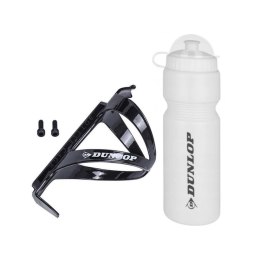BIDON ROWEROWY DUNLOP 750ML Z KOSZYKIEM BIAŁY