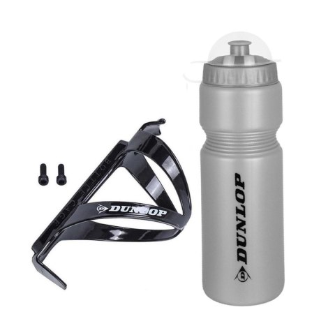 BIDON ROWEROWY DUNLOP 750ML Z KOSZYKIEM SREBRNY BIDON ROWEROWY DUNLOP 750ML Z KOSZYKIEM SREBRNY