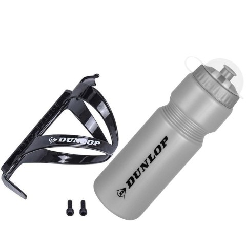 BIDON ROWEROWY DUNLOP 750ML Z KOSZYKIEM SREBRNY BIDON ROWEROWY DUNLOP 750ML Z KOSZYKIEM SREBRNY