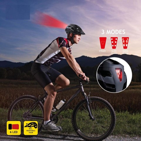 KASK ROWEROWY MTB DUNLOP 6xLED R.L KASK ROWEROWY MTB DUNLOP 6xLED R.L