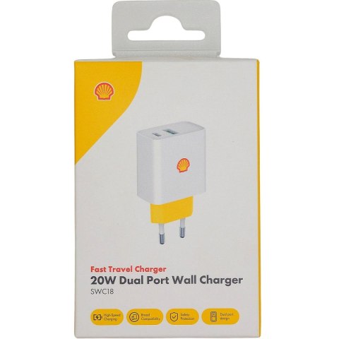 ŁADOWARKA KOSTKA ADAPTER USB A I C 20W SHELL ŁADOWARKA KOSTKA ADAPTER USB A I C 20W SHELL