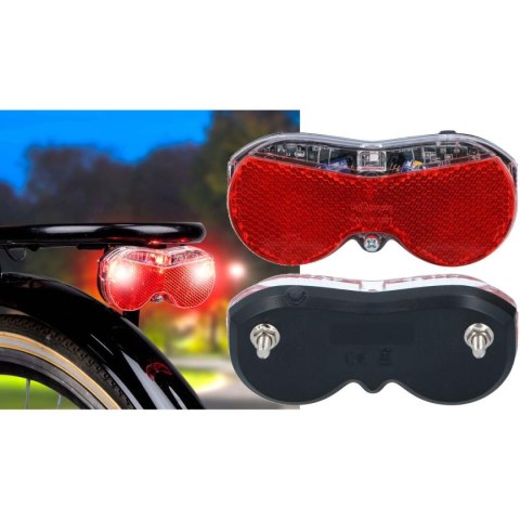 LAMPKA ROWEROWA NA TYŁ 3 LED DUNLOP LAMPKA ROWEROWA NA TYŁ 3 LED DUNLOP