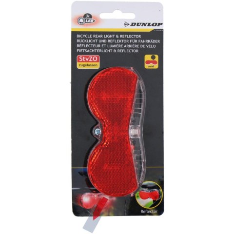 LAMPKA ROWEROWA NA TYŁ 3 LED DUNLOP LAMPKA ROWEROWA NA TYŁ 3 LED DUNLOP