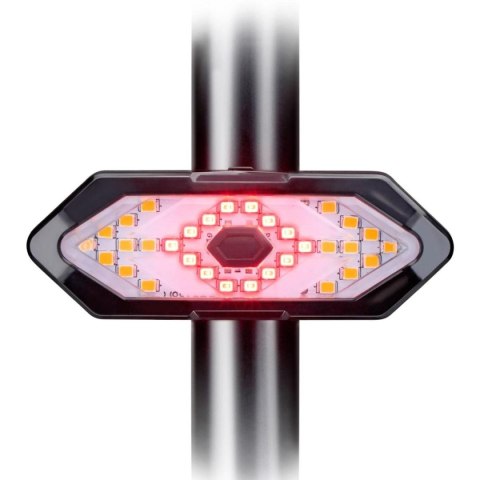 LAMPKA ROWEROWA TYŁ Z SYGNALIZATOREM LED ŁADOWANIE USB DUNLOP LAMPKA ROWEROWA TYŁ Z SYGNALIZATOREM LED ŁADOWANIE USB DUNLOP
