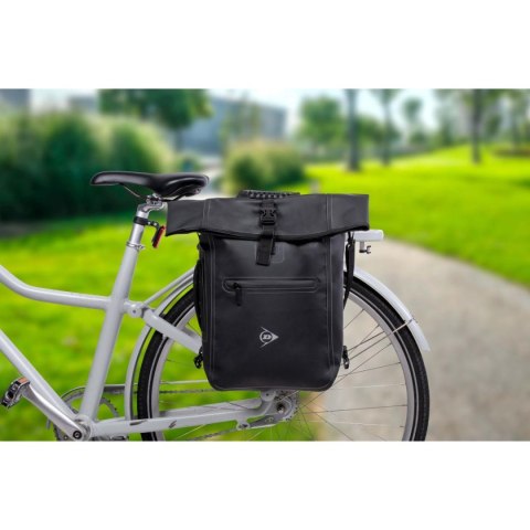SAKWA PLECAK TORBA ROWEROWA NA TYŁ BAGAŻNIK 4W1 25L CZARNA DUNLOP SAKWA PLECAK TORBA ROWEROWA NA TYŁ BAGAŻNIK 4W1 25L CZARNA DUNLOP