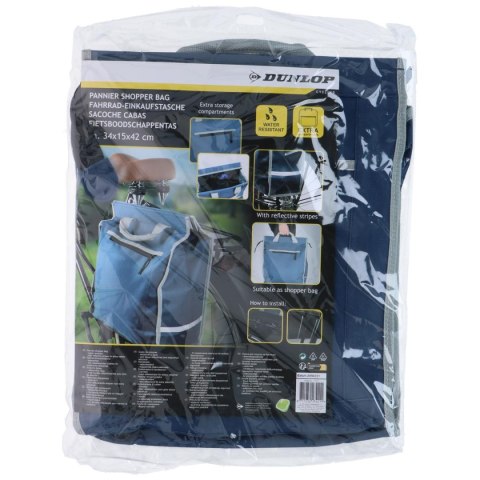TORBA SAKWA ROWEROWA NA ZAKUPY TYLNIA BAGAŻNIK 20L DUNLOP TORBA SAKWA ROWEROWA NA ZAKUPY TYLNIA BAGAŻNIK 20L DUNLOP