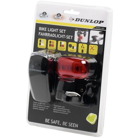 ZESTAW LAMP ROWEROWYCH LED PRZÓD I TYŁ DUNLOP ZESTAW LAMP ROWEROWYCH LED PRZÓD I TYŁ DUNLOP