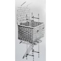 KOSZYK ROWEROWY WIKLINOWY NA PRZÓD 45x30x25cm BICYCLE GEAR