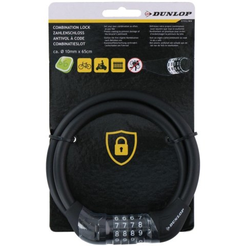 ZAPIĘCIE ROWEROWE DUNLOP LINKA SZYFR 1.0x65CM - CZARNY ZAPIĘCIE ROWEROWE DUNLOP LINKA SZYFR 1.0x65CM - CZARNY