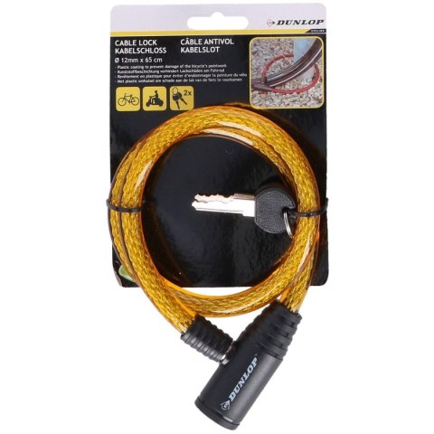 ZAPIĘCIE ROWEROWE DUNLOP SPIRALNE NA KLUCZ 1.2x65CM - ŻÓŁTE ZAPIĘCIE ROWEROWE DUNLOP SPIRALNE NA KLUCZ 1.2x65CM - ŻÓŁTE