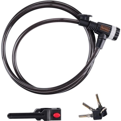 ZAPIĘCIE ROWEROWE LINKA NA ZAMEK 10x1800MM Z UCHWYTEM BLACK+DECKER ZAPIĘCIE ROWEROWE LINKA NA ZAMEK 10x1800MM Z UCHWYTEM BLACK+DECKER