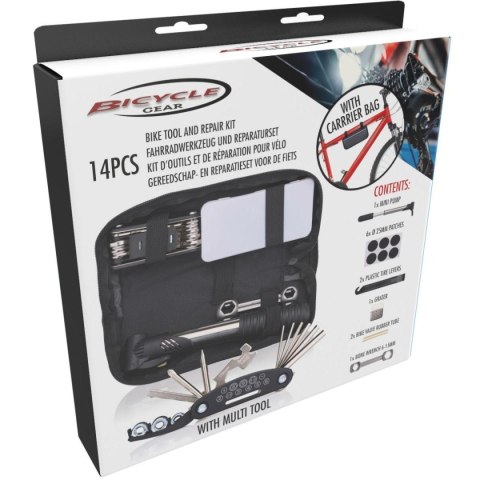 ZESTAW NARZĘDZI ROWEROWYCH 14 ELEMENTÓW W ETUI BICYCLE GEAR ZESTAW NARZĘDZI ROWEROWYCH 14 ELEMENTÓW W ETUI BICYCLE GEAR