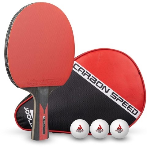 RAKIETKA DO TENISA STOŁOWEGO 3 PIŁECZKI POKROWIEC JOOLA CARBON SPEED RAKIETKA DO TENISA STOŁOWEGO 3 PIŁECZKI POKROWIEC JOOLA CARBON SPEED