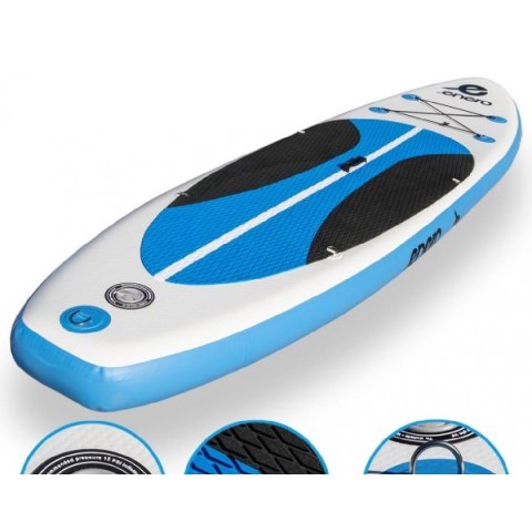 ZESTAW - DESKA SUP 135KG DMUCHANA ENERO 300x76x15CM BLUE ZESTAW - DESKA SUP 135KG DMUCHANA ENERO 300x76x15CM BLUE