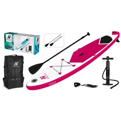 ZESTAW DESKA SUP 150KG DMUCHANA HONOLULU 320x76x15CM CZERWONA ZESTAW DESKA SUP 150KG DMUCHANA HONOLULU 320x76x15CM CZERWONA