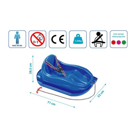 SANKI PLASTIKOWE MINI BOBEK NIEBIESKIE SANKI PLASTIKOWE MINI BOBEK NIEBIESKIE