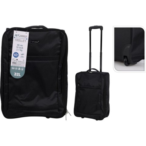 WALIZKA PODRÓŻNA KABINOWA 32L BLACK PROWORLD WALIZKA PODRÓŻNA KABINOWA 32L BLACK PROWORLD