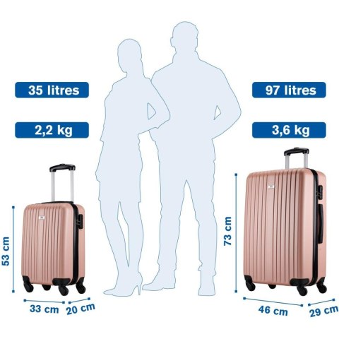 ZESTAW 2 WALIZEK 18 i 26 CALE SLAZENGER ROSE GOLD ZESTAW 2 WALIZEK 18 i 26 CALE SLAZENGER ROSE GOLD