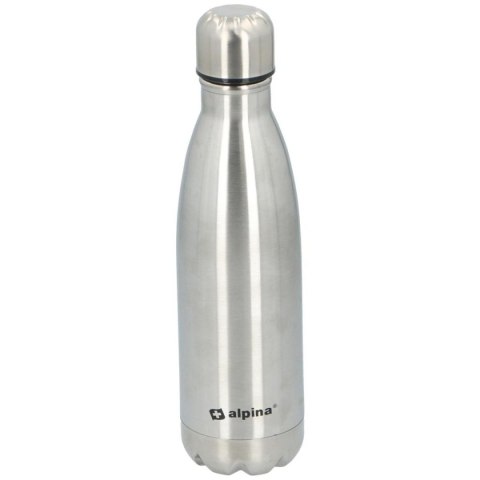 BUTELKA TERMICZNA TURYSTYCZNA ALPINA 450ML SREBRNA BUTELKA TERMICZNA TURYSTYCZNA ALPINA 450ML SREBRNA