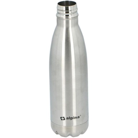 BUTELKA TERMICZNA TURYSTYCZNA ALPINA 450ML SREBRNA BUTELKA TERMICZNA TURYSTYCZNA ALPINA 450ML SREBRNA