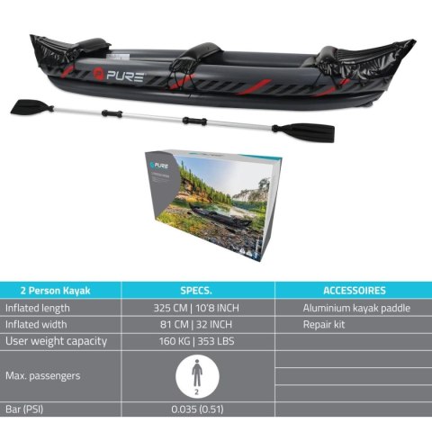 KAJAK XPRO 325CM 2 OSOBOWY PURE 4 FUN KAJAK XPRO 325CM 2 OSOBOWY PURE 4 FUN