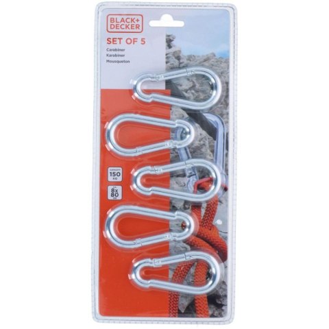 KARABIŃCZYK STALOWY 5SZT BLACK + DECKER KARABIŃCZYK STALOWY 5SZT BLACK + DECKER