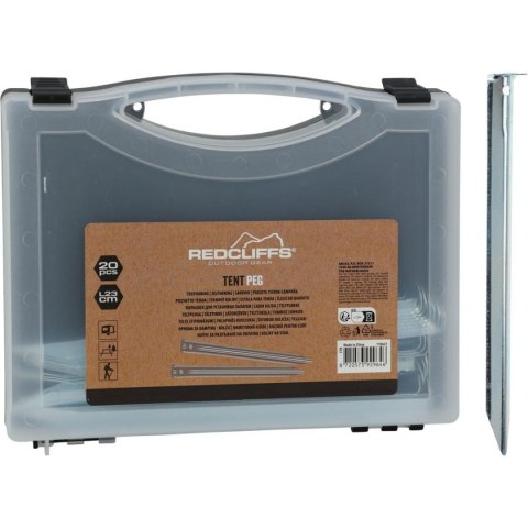 ŚLEDZIE DO NAMIOTU 23CM KPL. 20SZT METAL W WALIZCE REDCLIFFS ŚLEDZIE DO NAMIOTU 23CM KPL. 20SZT METAL W WALIZCE REDCLIFFS