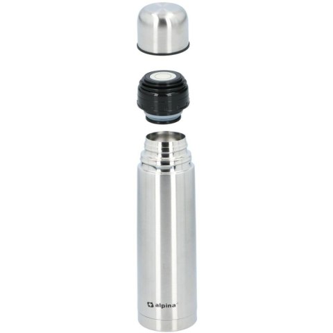 TERMOS TERMICZNY TURYSTYCZNY ALPINA 750ML SREBRNY TERMOS TERMICZNY TURYSTYCZNY ALPINA 750ML SREBRNY