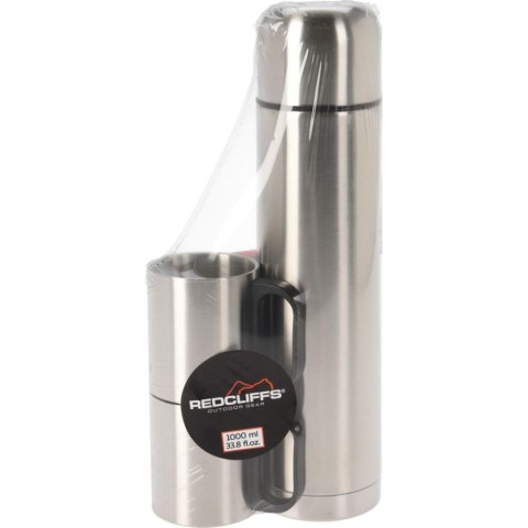 TERMOS TURYSTYCZNY 1000ML Z 2 KUBKAMI SREBRNY TERMOS TURYSTYCZNY 1000ML Z 2 KUBKAMI SREBRNY
