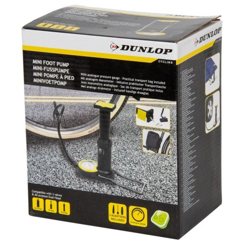 POMPKA ROWEROWA NOŻNA Z MANOMETREM DUNLOP POMPKA ROWEROWA NOŻNA Z MANOMETREM DUNLOP