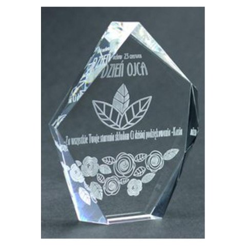 Trofeum szklane grawerowane z etui Trofeum szklane grawerowane z etui