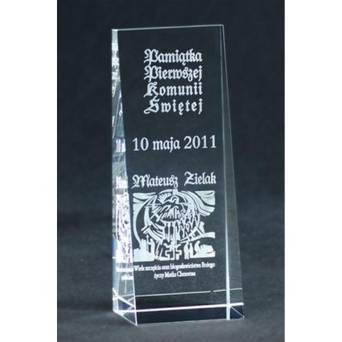 Trofeum szklane grawerowane z etui Trofeum szklane grawerowane z etui