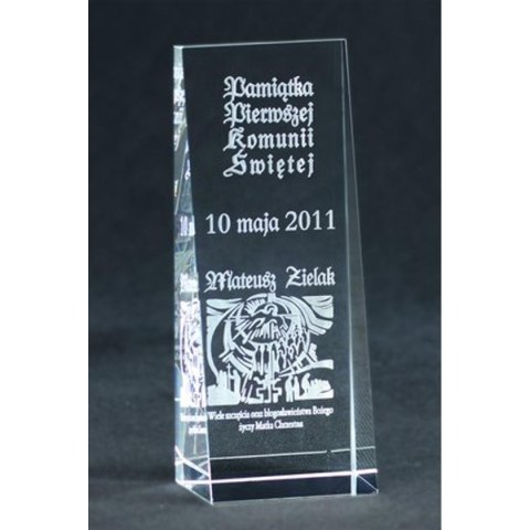 Trofeum szklane grawerowane z etui Trofeum szklane grawerowane z etui