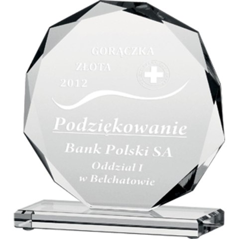 Trofeum szklane grawerowane Trofeum szklane grawerowane
