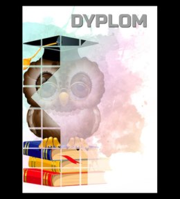 Dyplom papierowy - sowa (25 szt.) DYP157