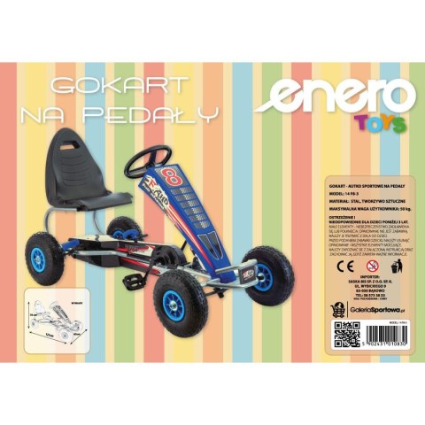 GOKART AUTO NA PEDAŁY ENERO 14 NIEBIESKI GOKART AUTO NA PEDAŁY ENERO 14 NIEBIESKI