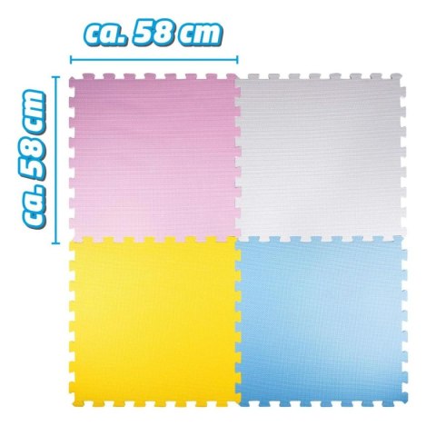 MATA PUZZLE PIANKOWE EVA 60X60 KOLORY 4 ELEMENTY Z TORBĄ MATA PUZZLE PIANKOWE EVA 60X60 KOLORY 4 ELEMENTY Z TORBĄ