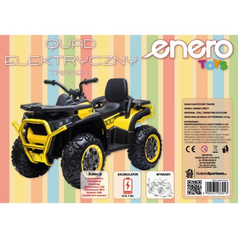 QUAD AUTO NA AKUMULATOR TRAPER ŻÓŁTY 1033013 QUAD AUTO NA AKUMULATOR TRAPER ŻÓŁTY 1033013