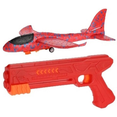 SAMOLOT STYROPIANOWY Z WYRZUTNIĄ 43CM CZERWONY SAMOLOT STYROPIANOWY Z WYRZUTNIĄ 43CM CZERWONY